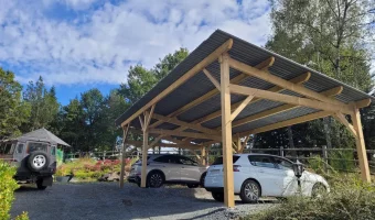 Carport solaire ossature bois - CMBM