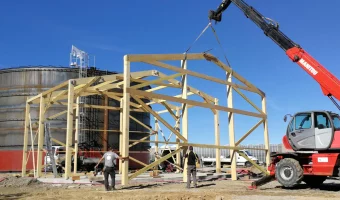 Construction bois / Charpente en cours - CMBM